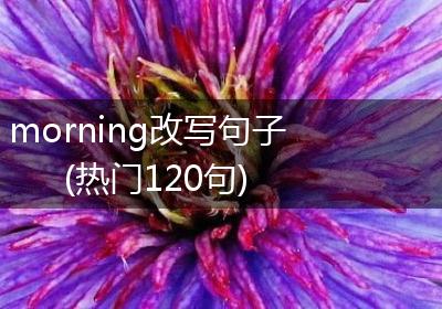 morning改写句子(热门120句)