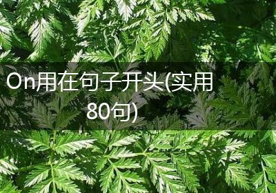On用在句子开头(实用80句)