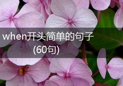 when开头简单的句子(60句)