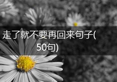 走了就不要再回来句子(50句)