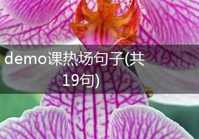 demo课热场句子(共19句)