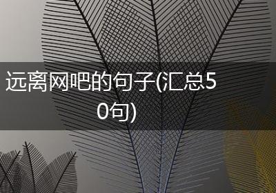 远离网吧的句子(汇总50句)