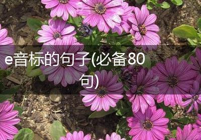e音标的句子(必备80句)