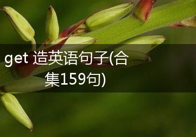 get 造英语句子(合集159句)