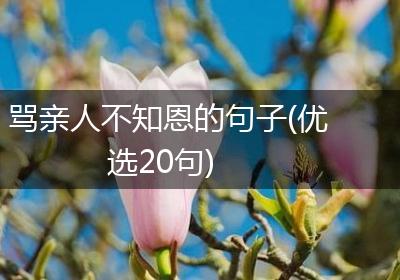 骂亲人不知恩的句子(优选20句)
