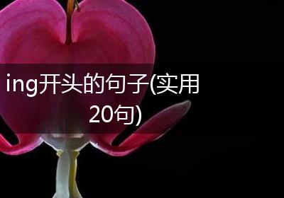 ing开头的句子(实用20句)