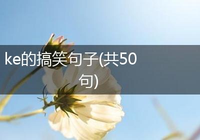 ke的搞笑句子(共50句)