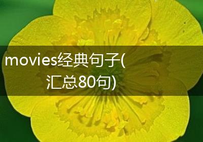 movies经典句子(汇总80句)