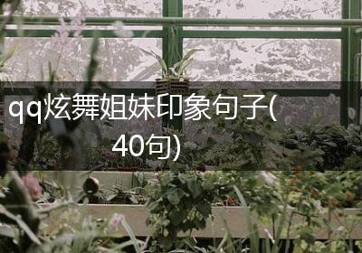 qq炫舞姐妹印象句子(40句)