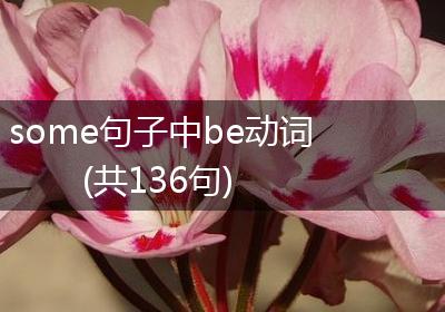 some句子中be动词(共136句)