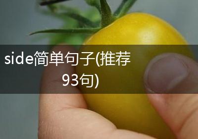 side简单句子(推荐93句)
