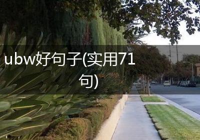 ubw好句子(实用71句)
