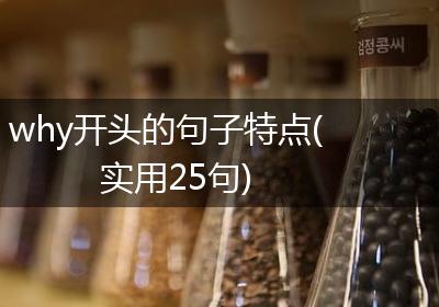 why开头的句子特点(实用25句)