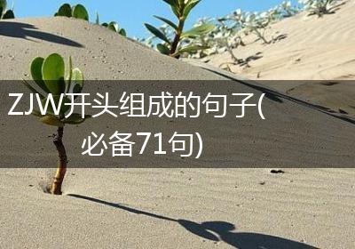 ZJW开头组成的句子(必备71句)