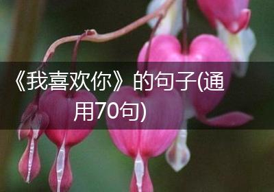《我喜欢你》的句子(通用70句)