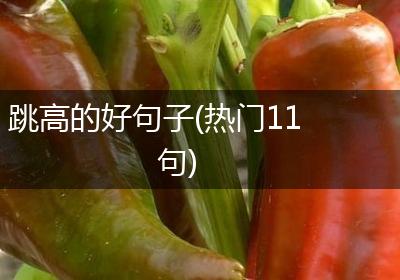 跳高的好句子(热门11句)