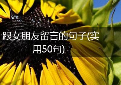 跟女朋友留言的句子(实用50句)