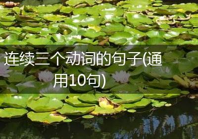 连续三个动词的句子(通用10句)