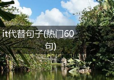 it代替句子(热门60句)
