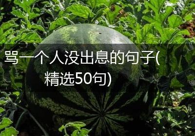 骂一个人没出息的句子(精选50句)