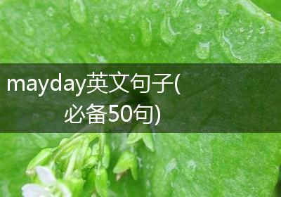 mayday英文句子(必备50句)