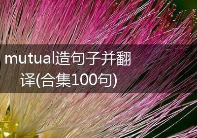 mutual造句子并翻译(合集100句)