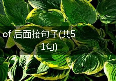 of 后面接句子(共51句)