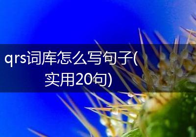 qrs词库怎么写句子(实用20句)