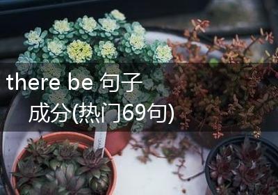 there be 句子成分(热门69句)