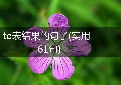 to表结果的句子(实用61句)