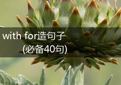 with for造句子(必备40句)