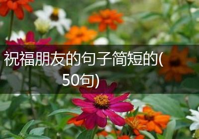 祝福朋友的句子简短的(50句)