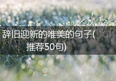 辞旧迎新的唯美的句子(推荐50句)