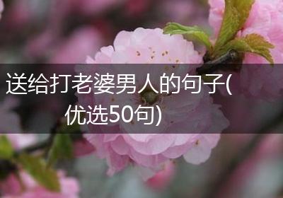 送给打老婆男人的句子(优选50句)