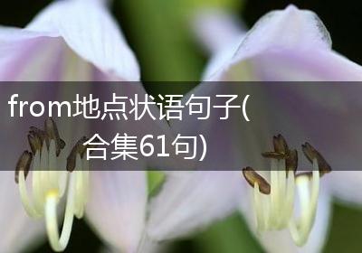 from地点状语句子(合集61句)