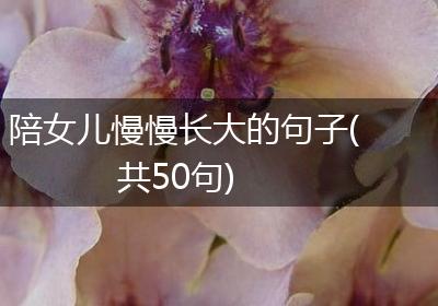 陪女儿慢慢长大的句子(共50句)