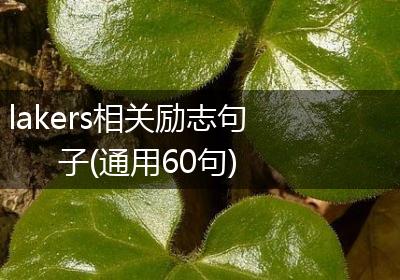 lakers相关励志句子(通用60句)