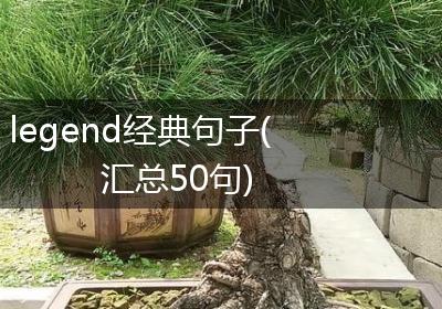 legend经典句子(汇总50句)