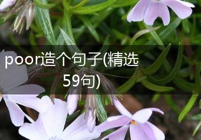 poor造个句子(精选59句)