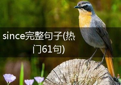 since完整句子(热门61句)