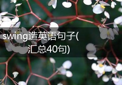 swing造英语句子(汇总40句)