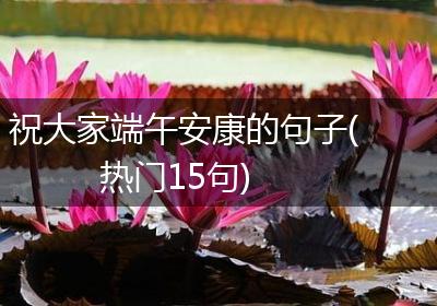 祝大家端午安康的句子(热门15句)