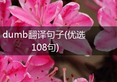 dumb翻译句子(优选108句)