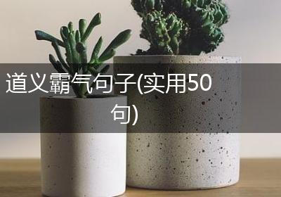 道义霸气句子(实用50句)