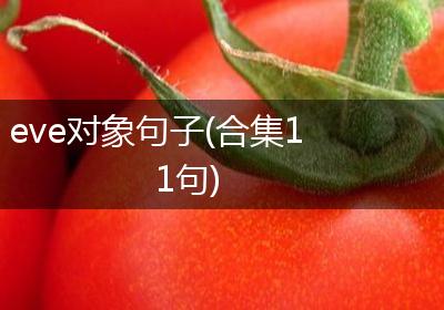eve对象句子(合集11句)