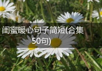 闺蜜暖心句子简短(合集50句)