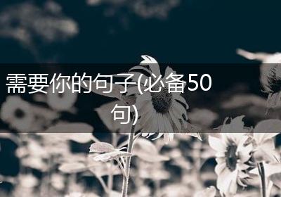 需要你的句子(必备50句)