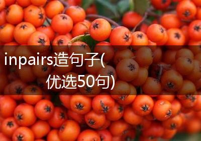 inpairs造句子(优选50句)