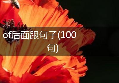 of后面跟句子(100句)