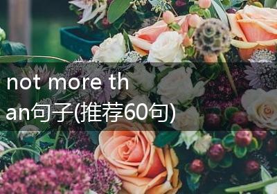 not more than句子(推荐60句)